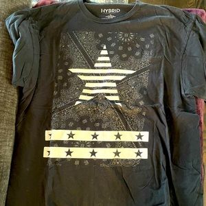 HYBRID MENS BLACK TEE XL